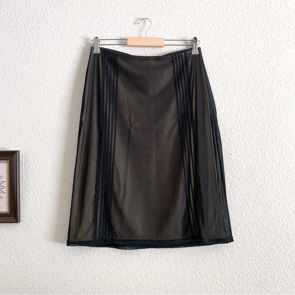 Vintage The Limited Mesh-Lace Midi Skirt